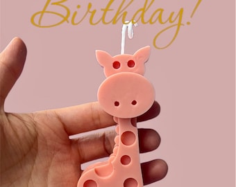 Giraffe candle, candle for birthday, animal candles, birthday gift, cake decoration, home decor, room decor, birthday gift for guests