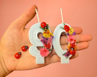 Unique Numbers Candles. Cake toppers. Birthday Cake Candle. First HB Party. Cake Decorations. Candles with flowers. Make party special.
