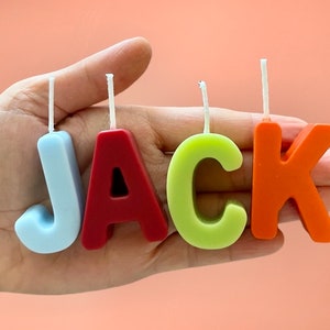 Personalized Letters Candles. Alphabet Candle. Cake Letters Toppers ...