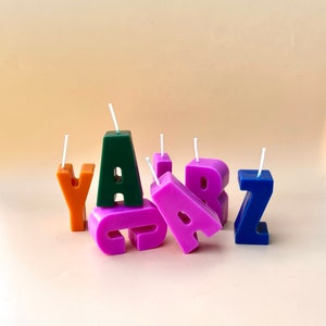 Personalized Letter Candles: Handmade Birthday Cake Decoration