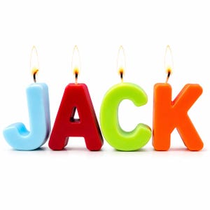 Personalized Name Candles, Custom Letter Cake Topper, Soy Beeswax Birthday Decor image 15