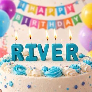 Personalized Name Candles, Custom Letter Cake Topper, Soy Beeswax Birthday Decor image 5
