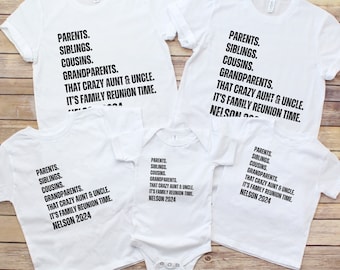 It's Family Reunion Time Shirt, Custom Family Reunion Shirt, Funny Family Group shirt, Family Shirt, Family Trip shirt, Family Reunion Humor