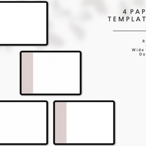 Digital Note Templates Horizontal Two Column Minimalist Notebook ...
