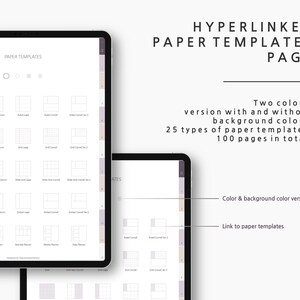 12 Tab Digital Notebook Minimalist Notebook 25 Paper Template Goodnotes ...