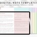 12 Tab Digital Notebook Minimalist Notebook 25 Paper Template Goodnotes ...