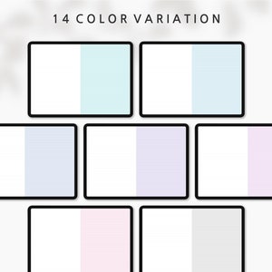 Digital Note Templates Horizontal Two Column Minimalist Notebook ...
