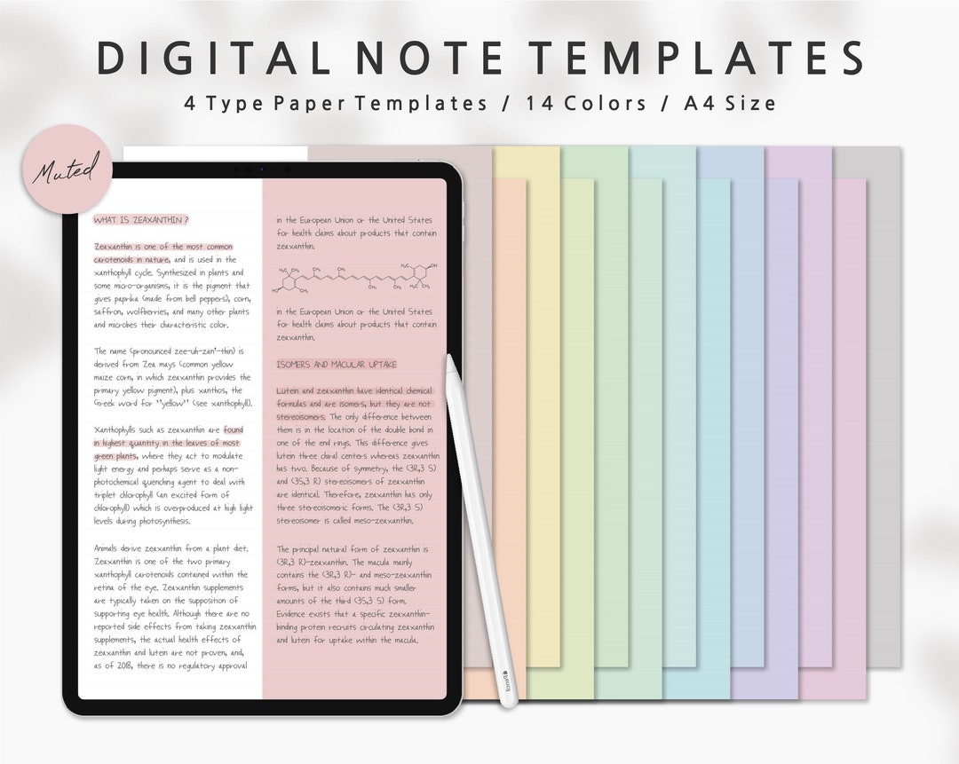 Digital Note Templates Two Column Minimalist Notebook Digital Digital Note Templates Two Column Minimalist Notebook Digital