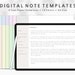 Digital Note Templates Horizontal Two Column Minimalist Notebook ...