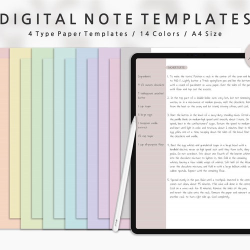 Digital Note Templates Two Column Digital Notetaking Printable Etsy