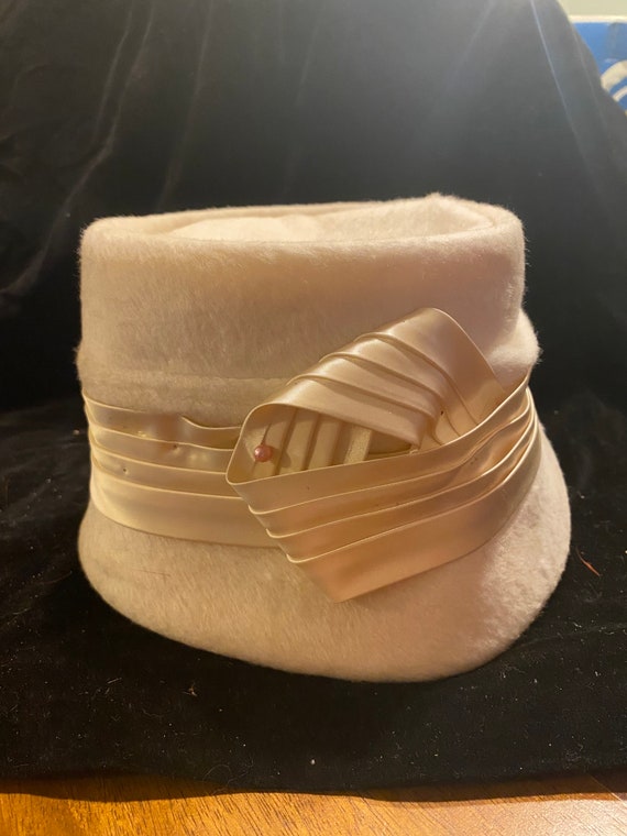 Vintage 40s/50s Women’s White Wool Hat