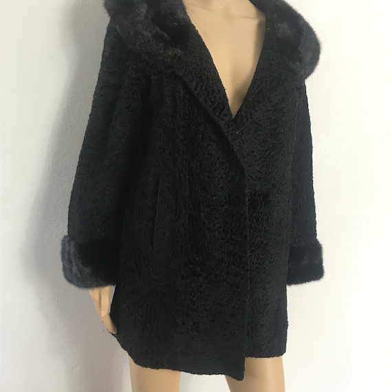 Persian Wool Black Coat / Incredible Quality