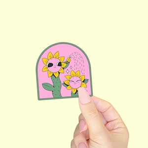 Keep Going Keep Growing Waterproof Sticker | Daily Reminder Motivational Mental Health Sticker | Help Others Grow Sticker | Gift Decal