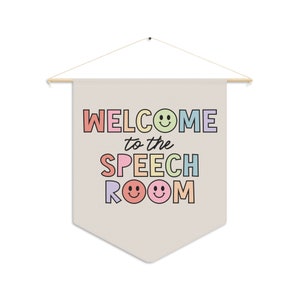Willkommen im Rederaum Regenbogen-Wimpel | Rede Klassenzimmer Zurück zu Schulzimmer Dekor | Therapieraum-Accessoires