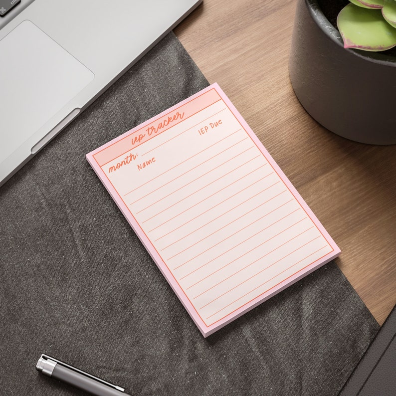 IEP Tracker Post-it® Note Pad 4 x 6 | SLP Organization Sticky Note | SPED Teacher Speech Occupational Therapist Sticky image 3