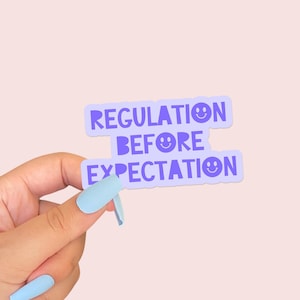 Regeling vóór verwachting waterdichte sticker | Sticker ergotherapeut | Autisme-acceptatie Neurodiversiteit SPED-cadeau