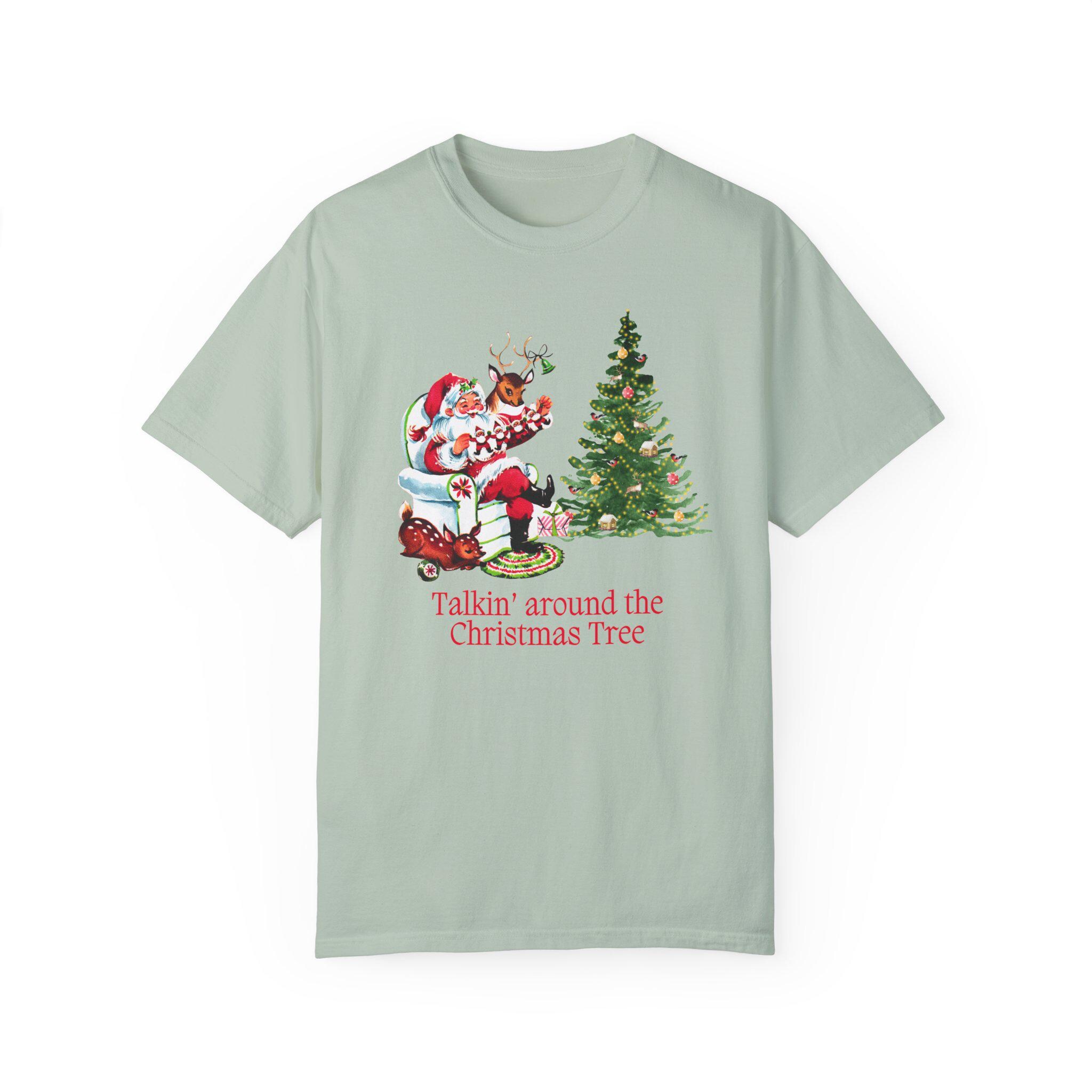 クリスマスツリーの周りで話す コンフォートカラー Tシャツ - Etsy 日本