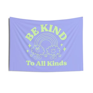 Be Kind to All Kinds Wall Tapestry | Therapy Classroom Tapestry | Classroom Therapy Room Decor Hanging Print | Classroom Accessories