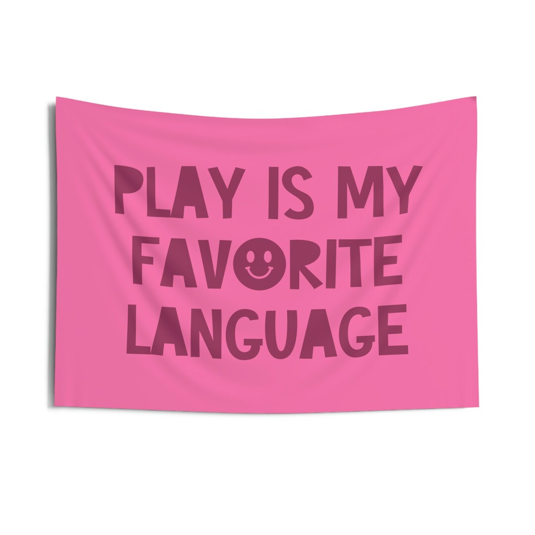 Play is My Favorite Language Wall Tapestry | Therapy Classroom Tapestry ...