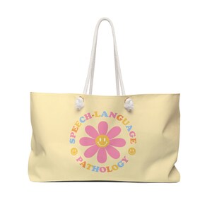 Speech Daisy Oversized Therapy Tote | Therapy Tote Bag | Therapy Essentials Bag Traveling Therapist