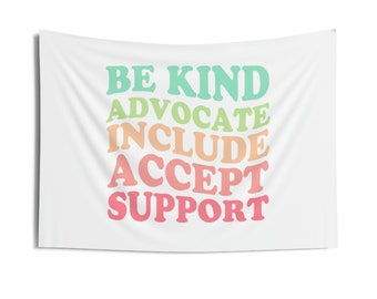 Inclusion Wall Tapestry | Therapy Classroom Tapestry | Classroom Therapy Room Decor Hanging Print | Autism Neurodiversity Acceptance SPED
