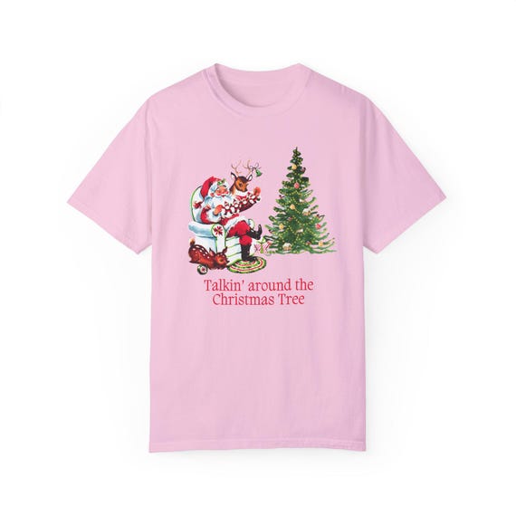 クリスマスツリーの周りで話す コンフォートカラー Tシャツ - Etsy 日本