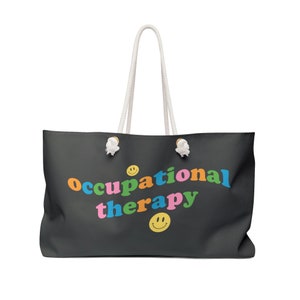 Occupational Therapy Wavy Oversized Therapy Tote | Therapy Tote Bag | Therapy Essentials Bag Traveling Therapist