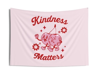 Kindness Matters Wall Tapestry | Therapy Classroom Tapestry | Classroom Therapy Room Decor Hanging Print | Classroom Accessories