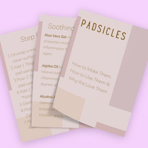 Postpartum Padsicle Making Guide Printable, Postpartum Care, Postpartum Recovery, Postpartum Essential New Mom Gift, Labor and Delivery