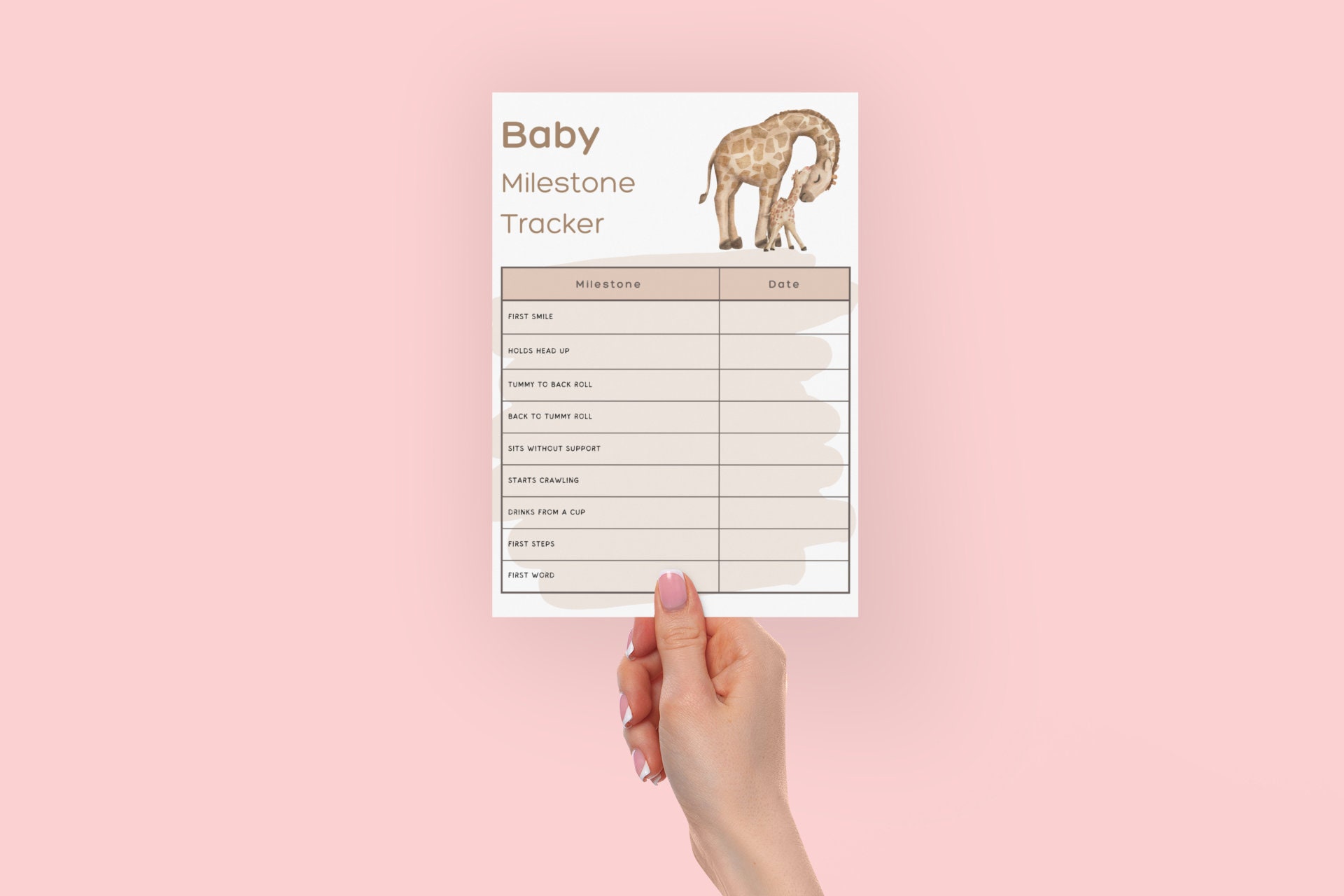 Baby Milestone Tracker - DIGITAL PRINT! Baby First Years Milestones ...