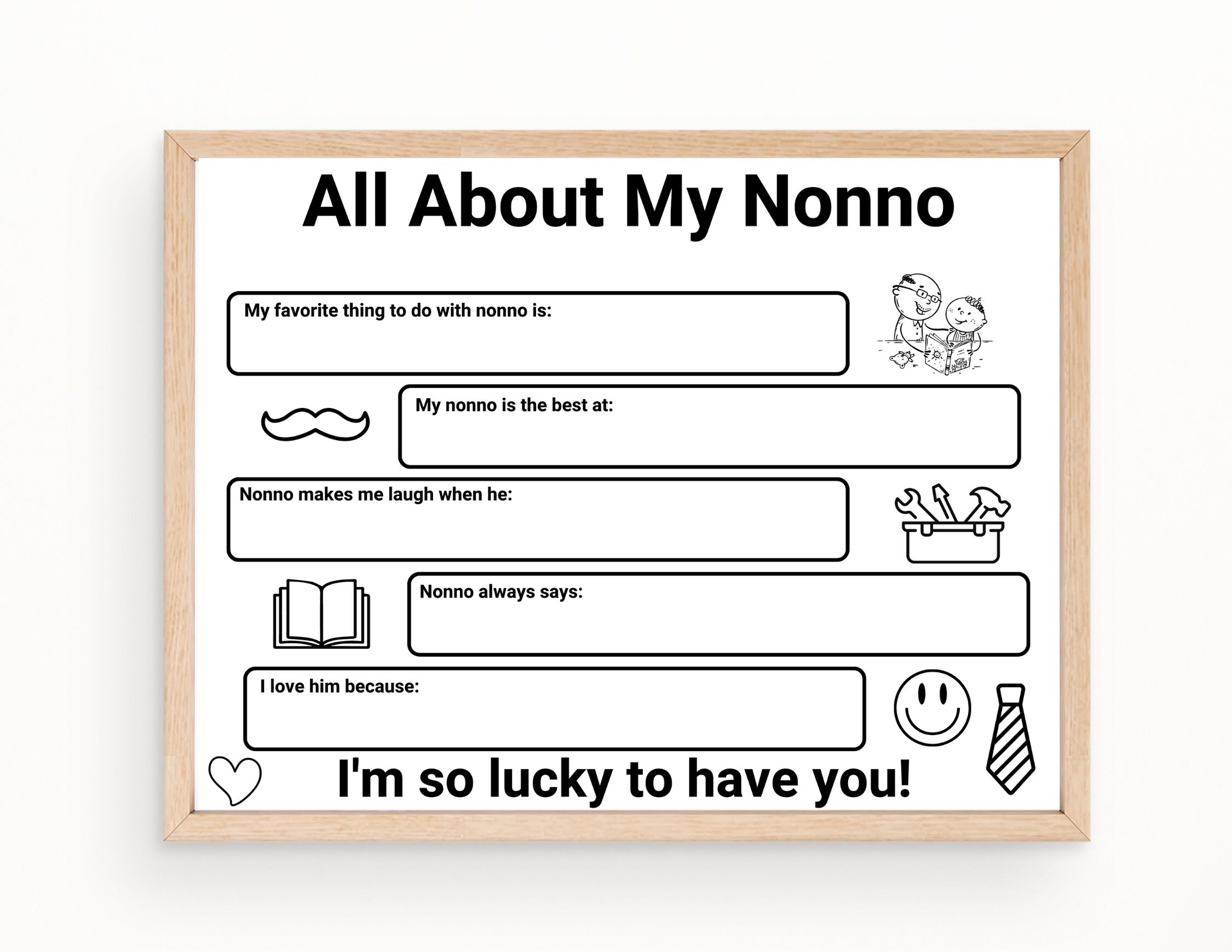 Customize All About My Grandpa Printable, Personalized Gift From ...