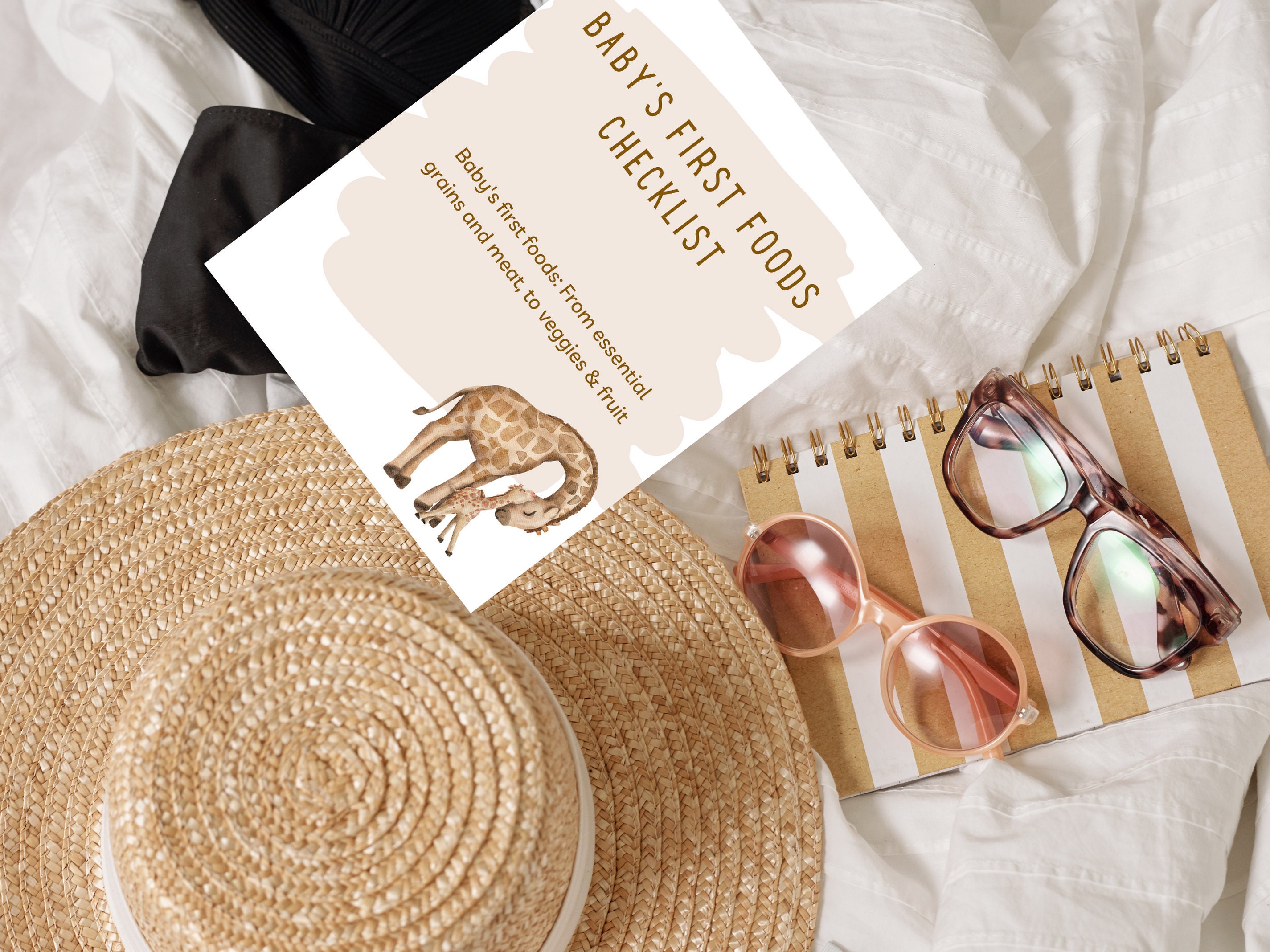 Printable Baby First Foods Checklist, Baby Led Weaning Tracker, Digital