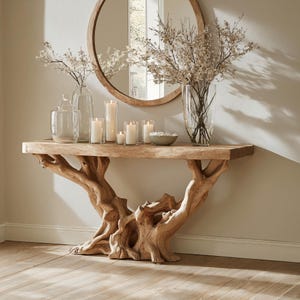 Console Furniture Narrow Entryway Table Live edge table Entry Way Table Farmhouse console table handmade rustic natural wood console table
