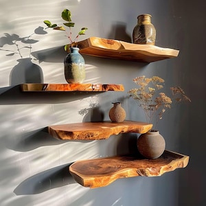 Floating corner shelf live edge floating shelf bookshelf decorations corner wall shelf nursery bookshelf housewarming gift