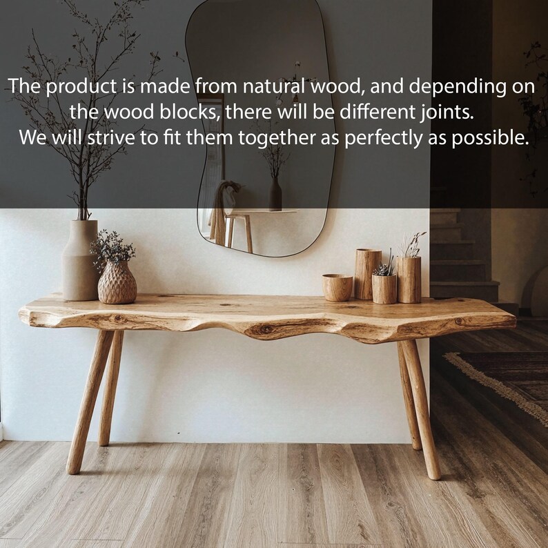 Console Furniture Narrow Entryway Table Live Edge Table Entry Way Table ...
