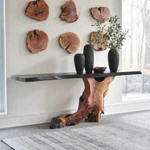 Console Furniture Narrow Entryway Table Live edge table Entry Way Table Farmhouse console table handmade rustic natural wood console table