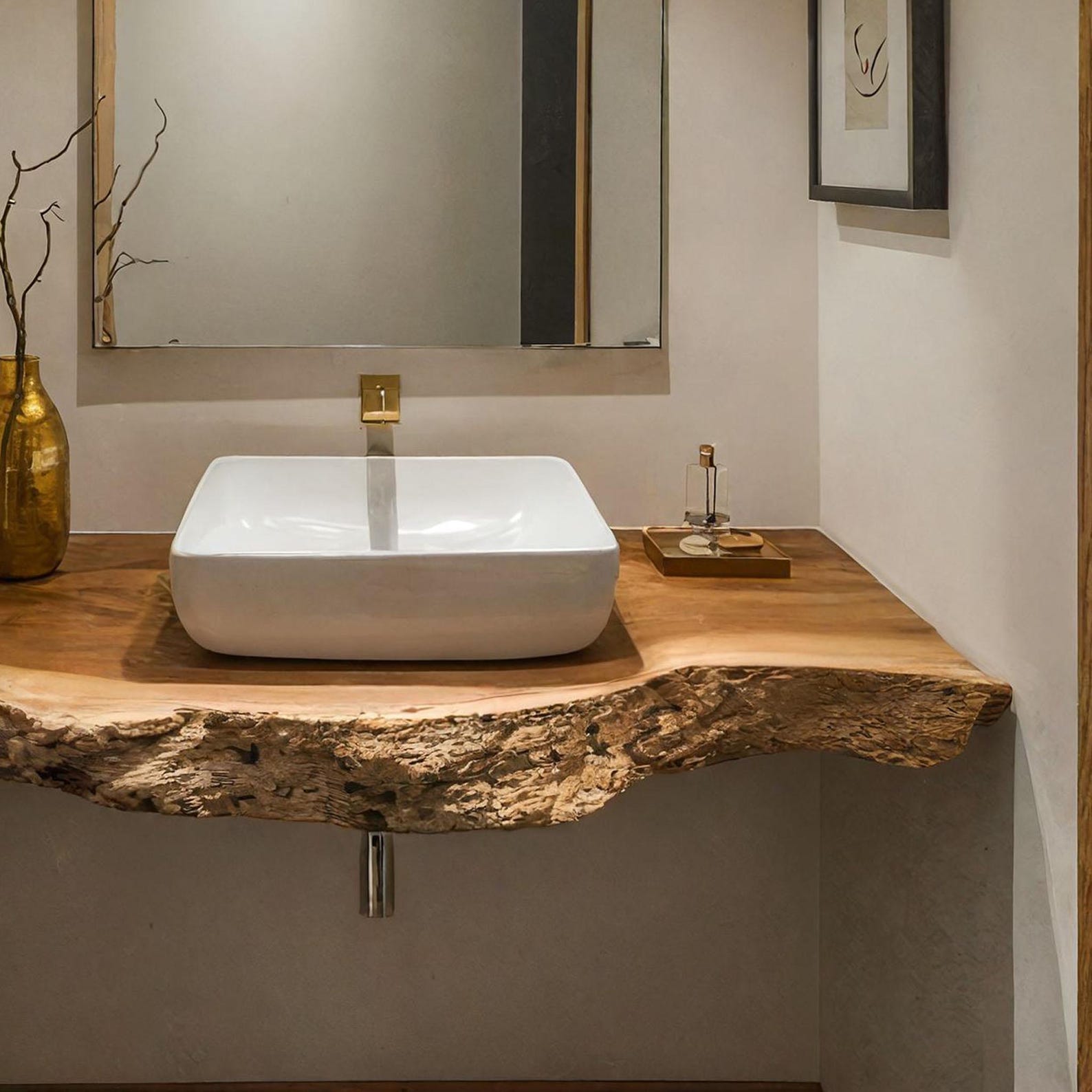 Rustic Live Edge Bathroom Vanity
