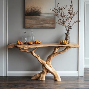 Console Furniture Narrow Entryway Table Live edge table Entry Way Table Farmhouse console table handmade rustic natural wood console table