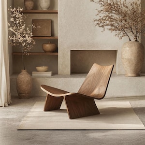 Rustic reading nook chair mid century accent chair handcrafted solid wood chair patio wooden chair farmhouse armchair for living room