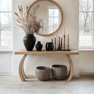 Console Furniture Narrow Entryway Table Live edge table Entry Way Table Farmhouse console table handmade rustic natural wood console table