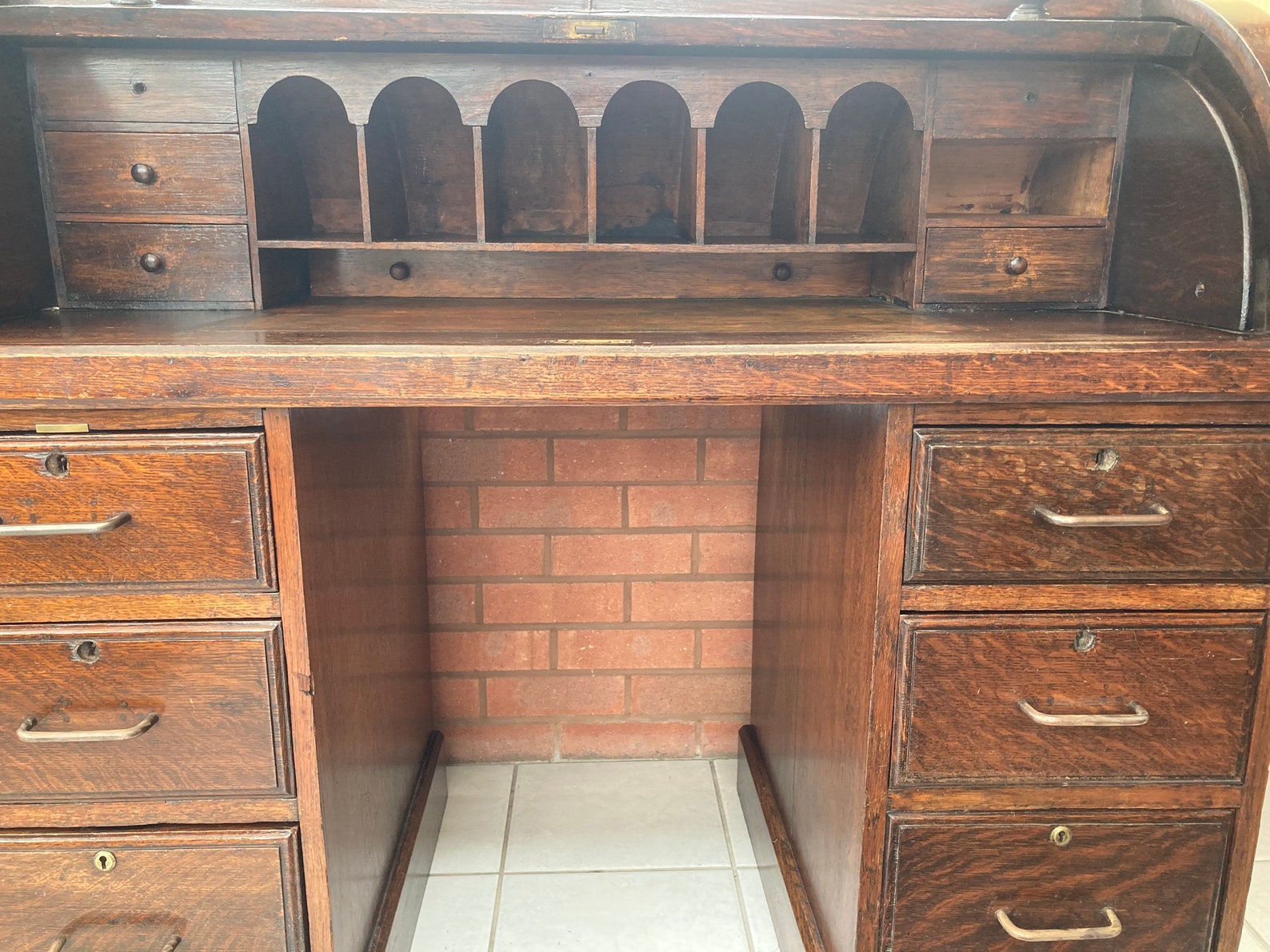 Angus & Co Cylinder Roll Top Bankers Desk Etsy