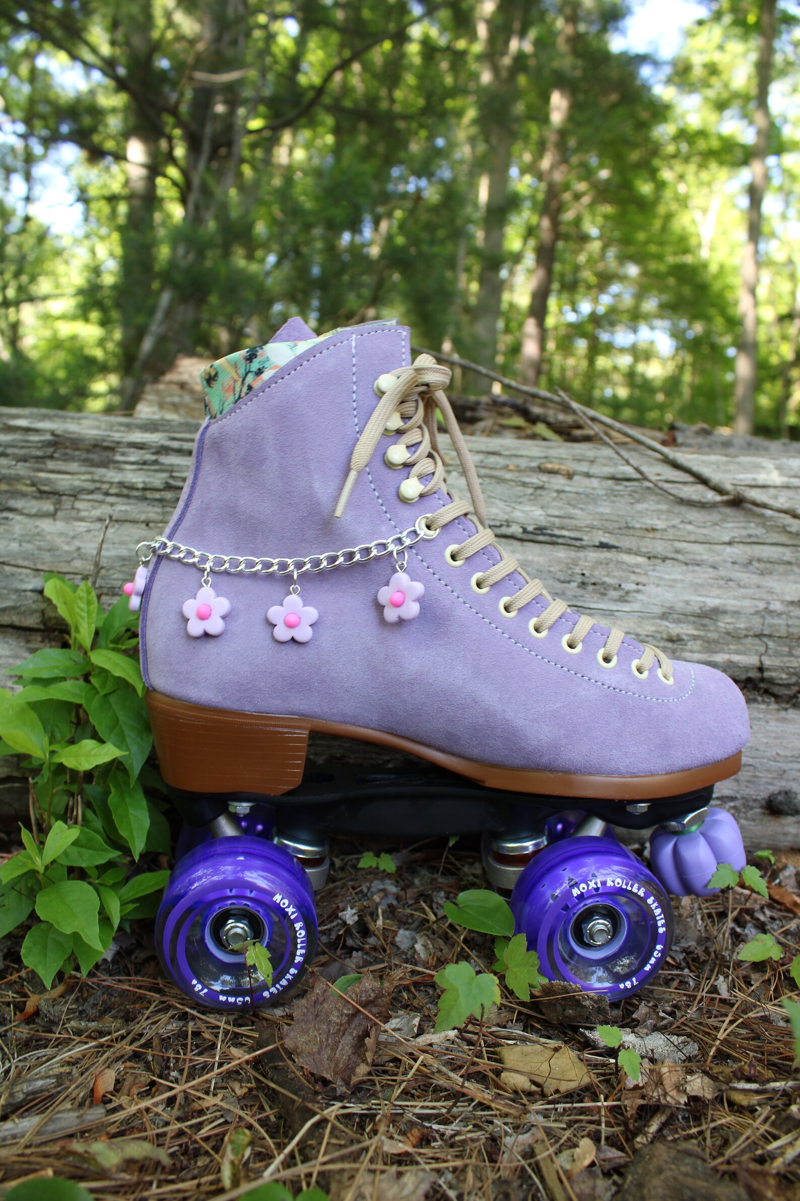 Roller Skate Accessories Lilac Flower Skate Anklet SOLD Etsy