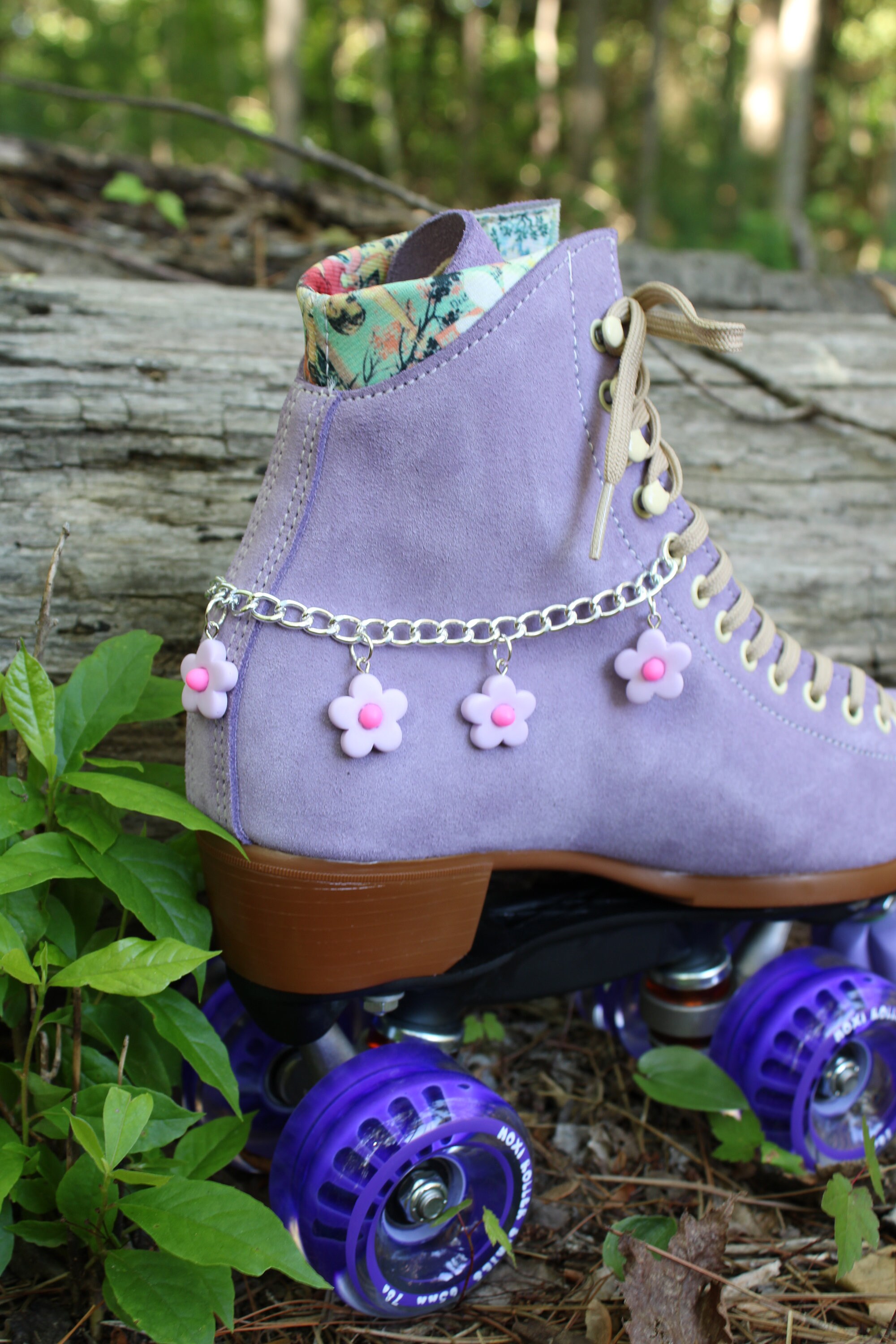 Roller Skate Accessories Lilac Flower Skate Anklet SOLD Etsy