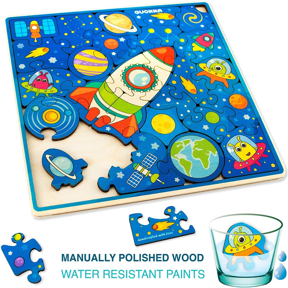 Wooden Jigsaw Puzzles for Kids Ages 48 3 Pack Puzzles Etsy