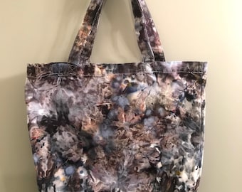 Ice-dyed tote bag for groceries, beach, books, or everyday!