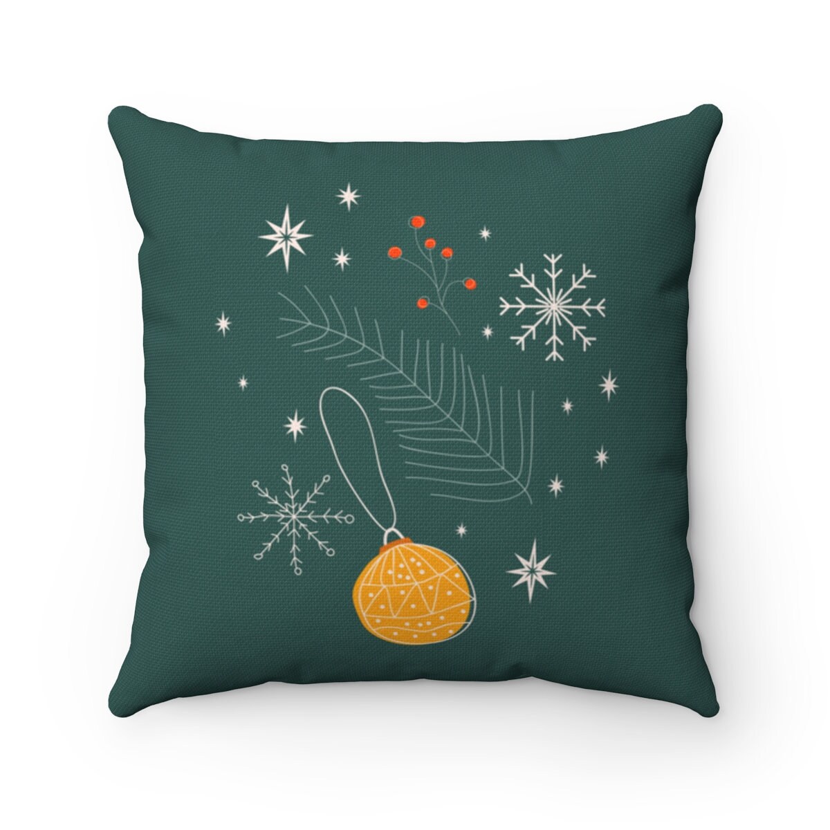 Mid Century Modern Christmas Throw Pillow Case Modern Boho Etsy
