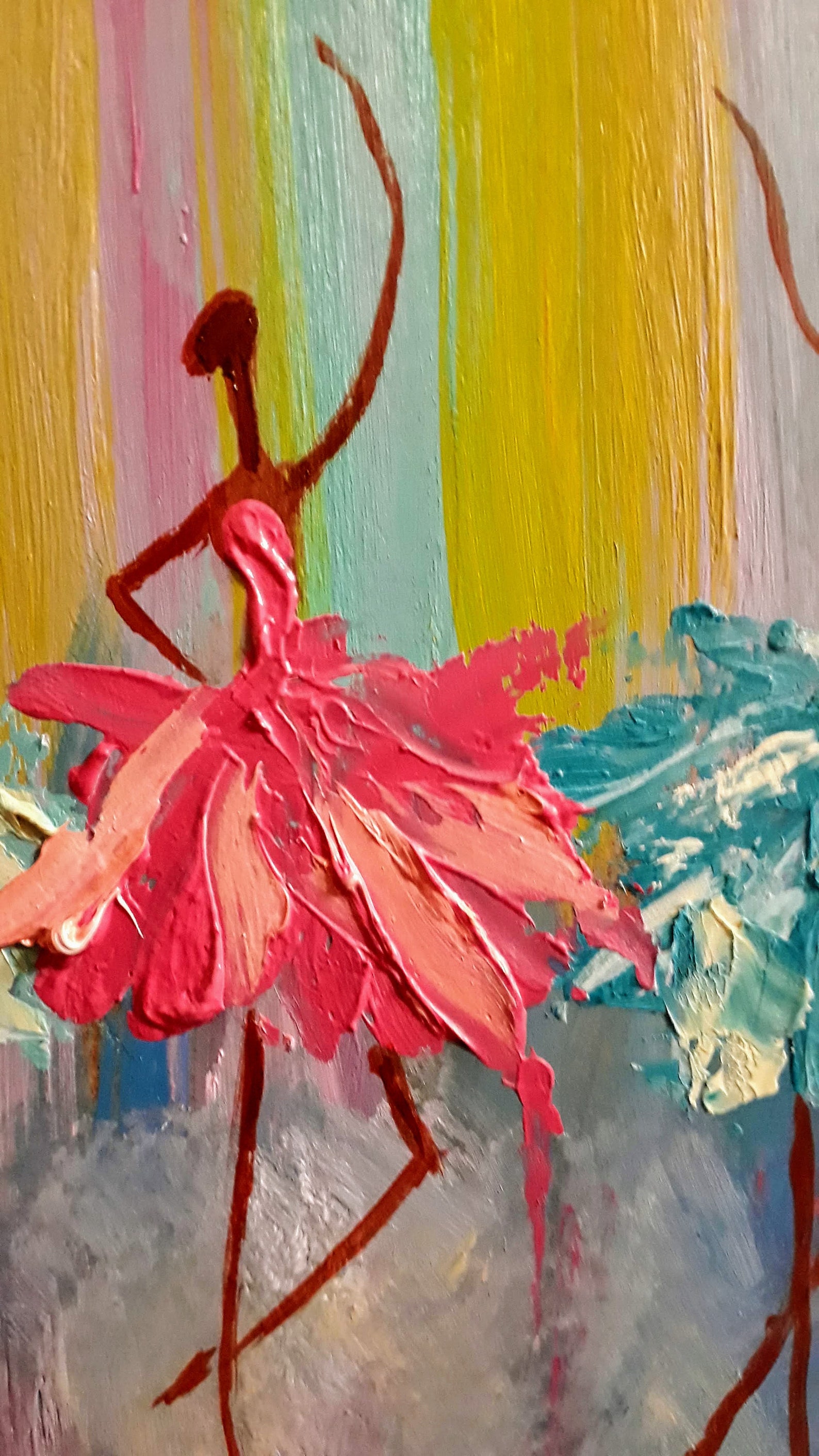 Ballerina Painting Dancing Girl Oil Painting Abstract Modern Etsy