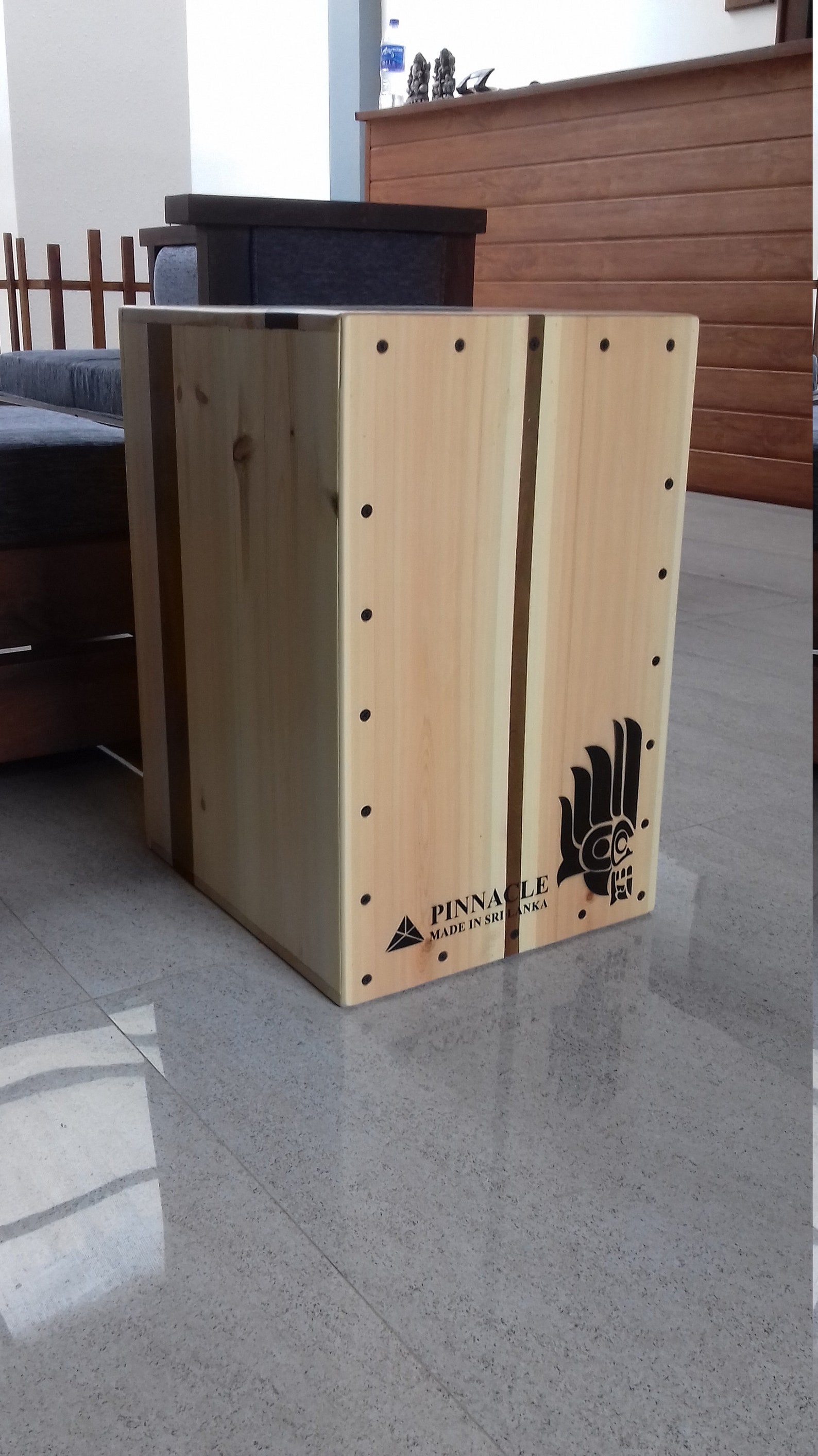 Music Cajon Drum Box 100 Made in Sri Lanka Pine Wooden Cajon Music