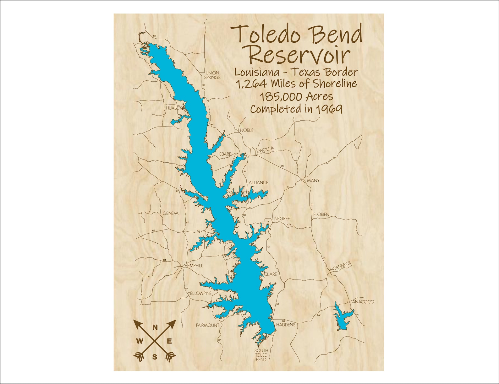 Toledo Bend Road Map - Il 1588xN.3119885712 Ddxh