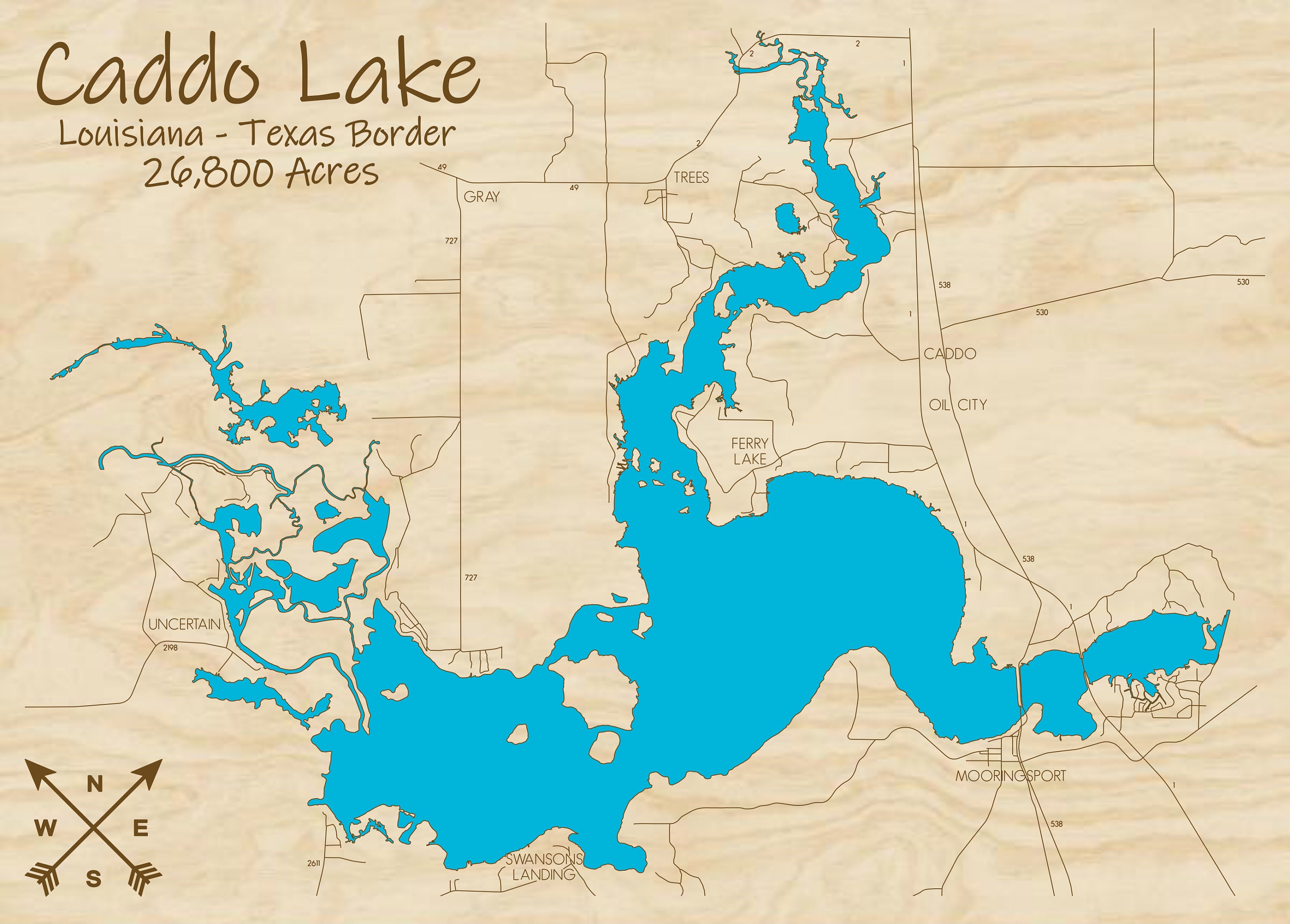 Map of Caddo Lake: An Interactive Guide to Natures Wonder  Paraiso Island